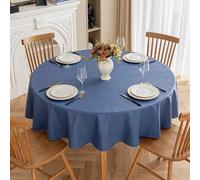 JuanNest Mantel Redondo PU, Antimanchas, Resistente, Impermeable Y Fácil De Limpiar, Apto para Mesa Redonda Grande De Comedor, Exterior Y Pascua,Conferencia Hotel Cielo,Bodas,Patio N,140CM