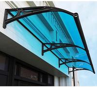 JuanNest Marquesina para Puertas Y Ventanas,Tejadillo De Protección contra La Lluvia Y La Nieve UV,Toldo Cubierta De Policarbonato con Fregadero Grande,Toldo De Entrada De Techo,Lluvia Casa C,80×60cm