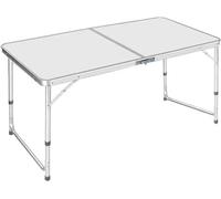 JuanNest Mesa Plegable De Aluminio Portátil De 120 Cm, para Jardín, Barbacoa, Camping, 3 Engranajes, Altura Ajustable, Mesa Plegable De Ligero para Cocina Al Aire Libre, Mesas Plegables,Mesa Picnic A