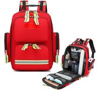 JuanNest Mochila Emergencias Sanitarias,Mochila Enfermera,Botiquin Coche,Casa,Viaje,Bolsa De Primeros Auxilios Profesional con Múltiples Bolsillos para Suministros Médicos(Solo Incluye La Bolsa) B