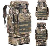 JuanNest Mochila Tactica Mochila Militar 70 litros con Sistema Molle Gran Capacidad Militar Impermeable para Emergencias De Caza Senderismo Y Acampadas - Mochila para Actividades Al Aire Libre B