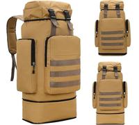 JuanNest Mochila Tactica Mochila Militar 70 litros con Sistema Molle Gran Capacidad Militar Impermeable para Emergencias De Caza Senderismo Y Acampadas - Mochila para Actividades Al Aire Libre A