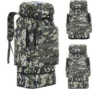 JuanNest Mochila Tactica Mochila Militar 70 litros con Sistema Molle Gran Capacidad Militar Impermeable para Emergencias De Caza Senderismo Y Acampadas - Mochila para Actividades Al Aire Libre D