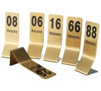 JuanNest Número De Mesa Boda Números De Mesa 25/50 Unid, Acero Inoxidable Centros De Mesa para Numeros De Restaurante para Mesas De Recepción, Arjetas para Comensales, Letreros De Sobremesa A,1-25