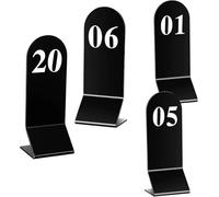 JuanNest Números De Mesa De Acrílico para Recepción De Boda, 1-20/40/60 Signo De Número De Mesa De Doble Cara, Cartel De Mesa De Acrílico Fácil De Limpiar, Tarjeta De Asiento De Letrero Bares 1-20
