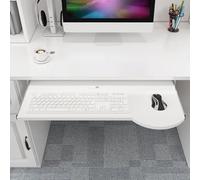 JuanNest Portateclado con Bandeja Extraíble En Madera Bajo Mesa,Cajón para Teclado Debajo del Escritorio, Cajón para Ordenador para Estudio En Casa Y Oficina, Escritorio para Videojuegos B,L70CM