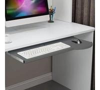 JuanNest Portateclado con Bandeja Extraíble En Madera Bajo Mesa,Cajón para Teclado Debajo del Escritorio, Cajón para Ordenador para Estudio En Casa Y Oficina, Escritorio para Videojuegos D,L60CM