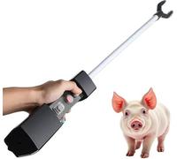 JuanNest Portátil Palo Eléctrico para Conducir Cerdos,Arreo De Animales, Palo De Seguridad para Ganado,Empujador Recargable para Vaca,Cerdo,Ganado,Cabras,Picana Eléctrica para Ganado,Impermeable 81cm