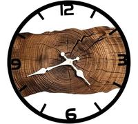 JuanNest Reloj De Pared Decorativo De Madera, Reloj De Pared Retro, Reloj Silencios, Reloj Decorativo De Pared para Habitación Infantil, Salón, Aula, Cocina Y Oficina,Dormitorio,Pilas No Incluidas C
