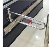 JuanNest Supermercado Cajero Puerta Unidireccional, Puertas De Seguridad Acceso Metálica, Biblioteca Barrera Resorte Entrada Automático para Comerciales Compras Almacenes Centros Silver+Clear