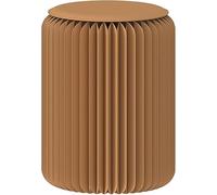 JuanNest Taburete De Papel Plegable con Cojín De Poliuretano, Estructura Hexagonal De Panal Portátil, Material De Papel Kraft, Mesa Auxiliar De Diseño Moderno para Sala De Estar Y Comedor B,H:37cm