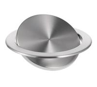 JuanNest Tapa De Cubo De Basura Empotrada Redonda De Acero Inoxidable 430 para Encimeras De Cocina Baño Diseño Abatible para Cubo De Basura Adecuado Cocinas Ocupadas,Entornos Familiares 23.8 * 23.8cm