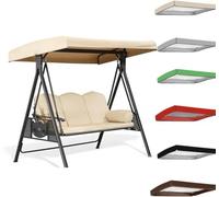 JuanNest Toldo Balancin Jardin Exterior, Techo De Repuesto para Columpio 2/3 Plazas Impermeable Anti Rayos UV Fundas De Repuesto para Toldo De Columpio Recambio Toldo Balancin Patio A,191x120x23cm