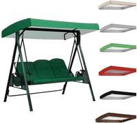JuanNest Toldo Balancin Jardin Exterior, Techo De Repuesto para Columpio 2/3 Plazas Impermeable Anti Rayos UV Fundas De Repuesto para Toldo De Columpio Recambio Toldo Balancin Patio D,191x120x23cm