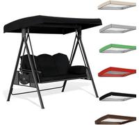 JuanNest Toldo Balancin Jardin Exterior, Techo De Repuesto para Columpio 2/3 Plazas Impermeable Anti Rayos UV Fundas De Repuesto para Toldo De Columpio Recambio Toldo Balancin Patio F,191x120x23cm