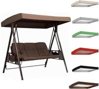 JuanNest Toldo Balancin Jardin Exterior, Techo De Repuesto para Columpio 2/3 Plazas Impermeable Anti Rayos UV Fundas De Repuesto para Toldo De Columpio Recambio Toldo Balancin Patio B,191x120x23cm