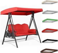 JuanNest Toldo Balancin Jardin Exterior, Techo De Repuesto para Columpio 2/3 Plazas Impermeable Anti Rayos UV Fundas De Repuesto para Toldo De Columpio Recambio Toldo Balancin Patio C,191x120x23cm