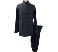 JuanNest Traje Tai Chi Mujer Hombre, Uniforme Kung Fu Manga Larga, Conjunto Artes Marciales Tradicionales, Ropa China Wushu para Meditación Zen, Práctica De Tai Chi Y Entrenamiento F,160CM-M