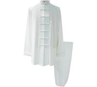 JuanNest Traje Tai Chi Mujer Hombre, Uniforme Kung Fu Manga Larga, Conjunto Artes Marciales Tradicionales, Ropa China Wushu para Meditación Zen, Práctica De Tai Chi Y Entrenamiento D,165CM-L