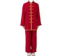JuanNest Uniforme Kung Fu Hombre, Traje Artes Marciales Chinas, Ropa Tai Chi Tradicional para Hombre Y Mujer, Conjunto De Entrenamiento Wing Chun Wushu, Cómodo para Práctica Deportiva E,2XL(80-90kg)
