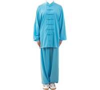 JuanNest Uniforme Kung Fu Hombre, Traje Artes Marciales Chinas, Ropa Tai Chi Tradicional para Hombre Y Mujer, Conjunto De Entrenamiento Wing Chun Wushu, Cómodo para Práctica Deportiva M,XS(40-50kg)
