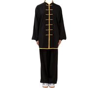 JuanNest Uniforme Kung Fu Hombre, Traje Artes Marciales Chinas, Ropa Tai Chi Tradicional para Hombre Y Mujer, Conjunto De Entrenamiento Wing Chun Wushu, Cómodo para Práctica Deportiva F,L(70-75kg)