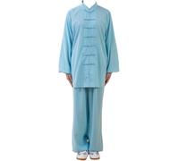 JuanNest Uniforme Kung Fu Hombre, Traje Artes Marciales Chinas, Ropa Tai Chi Tradicional para Hombre Y Mujer, Conjunto De Entrenamiento Wing Chun Wushu, Cómodo para Práctica Deportiva Q,XL(75-80kg)