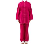 JuanNest Uniforme Kung Fu Hombre, Traje Artes Marciales Chinas, Ropa Tai Chi Tradicional para Hombre Y Mujer, Conjunto De Entrenamiento Wing Chun Wushu, Cómodo para Práctica Deportiva K,XL(75-80kg)