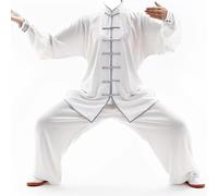 JuanNest Uniforme Kung Fu Hombre, Traje Artes Marciales Chinas, Ropa Tai Chi Tradicional para Hombre Y Mujer, Conjunto De Entrenamiento Wing Chun Wushu, Cómodo para Práctica Deportiva B,3XL(90-100kg)