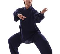 JuanNest Uniformes Chinos Tradicionales De Tai Chi, Uniforme De Tai Chi Ejercicio De Tai Chi Taekwondo Traje Ropa De Kung Fu Chino Ropa De Algodón Y Lino Wing Chun Meditación Zen A,XS(40-50kg)