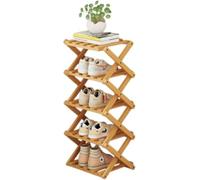JuanNest Zapatero Plegable Sin Instalación, Zapatero Estrecho Y Alto, Zapatero Pequeño Portátil, Organizador De Zapatos Vertical Apilable para Pasillo, Armario Y Habitación A,5 Floors
