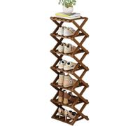 JuanNest Zapatero Plegable Sin Instalación, Zapatero Estrecho Y Alto, Zapatero Pequeño Portátil, Organizador De Zapatos Vertical Apilable para Pasillo, Armario Y Habitación C,7 Floors