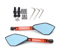 JUANNING Espejo Retrovisor Lateral Universal De Aluminio CNC con Lente Azul para Motocicleta para CB190, CB190R, CB190F Y CB190X.(E)