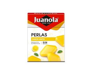 Juanola Perlas Sabor Limón - Sin azúcar, sin gluten - Cómodo formato de bolsillo - Ideal para llevar contigo a todas partes - Refrescan tu boca y tu garganta - 25g