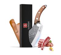 JUANSHI Cuchillo japonés forjado a mano, cuchillos Santoku para pan de chef - Cuchillos Viking Knife para deshuesar (Cuchillo Wiki de 14,3 cm)