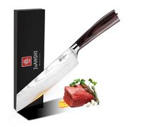 JuanshiCuchillo Kiritsuke afilado de acero inoxidable para carne y verduras, 20,5 cm de largo, multiusos