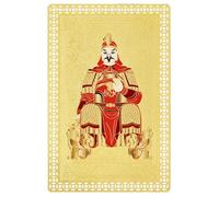 Juanxian Amuleto de Tai Sui 2026, tarjeta dorada para protección, bendición general Wen Zhe, talismán anual de Feng Shui para rata, caballo, conejo, gallo, dije de suerte tamaño cartera
