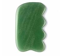 Juanxian GuaSha Herramienta de masaje, piedra natural para terapia de acupuntura SPA, tratamiento de punto de activación W3416, Verde