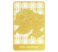 Juanxian Tarjeta dorada de Feng Shui Fly On Monkey On Horse JW5694