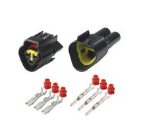 JUANZD 1/5/10/20 juegos 3 pines negro macho hembra impermeable Auto conector de cable eléctrico FW-C-3M-B FW-C-3F-B(3p female male,5 sets)