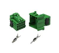 JUANZD 1/5/10 juegos de conector verde macho hembra automotriz de 12 pines for amplificador enchufe de cableado impermeable 1-967622(12p male female,10 SETS_12P)