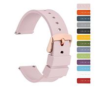 JUANZD 14 mm 18 mm 20 mm 22 mm 24 mm Silicona Sports Relojes Correa Mujeres Pulsera de rosa de banda de reproducción(Deepskyblue,22mm)