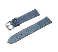 JUANZD 18 19 20 Banda de reloj de 22 mm cuero múltiple color azul azul retro correa de reemplazo de la barra de liberación rápida E Barra de liberación rápida(Light blue,24mm)
