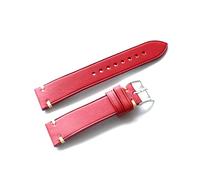 JUANZD 18 mm 20 mm 22 mm Negro marrón rojo rojo verde cuero Banda de reloj compatible con pulsera de tudor de reloj de reloj oris cinturón de moneda piloto(Rosso,22mm)