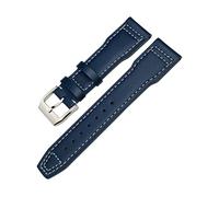 JUANZD 20 mm 21 mm 22 mm de banda de reloj de cuero compatible con IWC Reloj del piloto IW3777 Portofino Mark 18 Black Blue Brown Strap Pulsacelets Men(Blue Pin,22MM FOR IWC_14)
