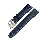 JUANZD 20 mm 21 mm 22 mm de banda de reloj de cuero compatible con IWC Reloj del piloto IW3777 Portofino Mark 18 Black Blue Brown Strap Pulsacelets Men(Dark,22MM FOR IWC_14)
