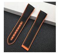 JUANZD 20 mm 22 mm Black Blue Naranja Roja Red Band Band de la banda Reloj Bandas de hebilla Compatibles con Omega Strap Seamaster Ocean Tools(3,WITH GOLD BUCKLE_20MM)