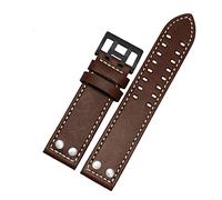 JUANZD 20 mm de 22 mm Reloj Correa Rivet Men Reemplazo de pulsera Madrina de muñeca Compatible con Hamilton Khaki Aviation H777755533 H77616533(White Black,20mm)