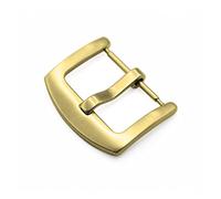 JUANZD 20 unids/set hebilla de correa de reloj de Metal 18 20 22 24mm correa de reloj for hombre accesorios de cierre de acero inoxidable negro plateado(Gold brushed,20mm)