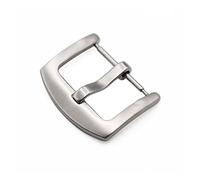JUANZD 20 unids/set hebilla de correa de reloj de Metal 18 20 22 24mm correa de reloj for hombre accesorios de cierre de acero inoxidable negro plateado(Silver brushed,22mm)